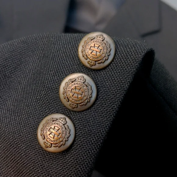 Stanley Blacker Men's (2) Button Luxury Blazer with Metallic Style Buttons - Picture 11 of 16